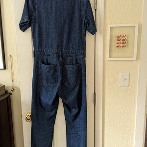 Everlane Short Sleeve Denim Coverall Jumpsuit Size 2